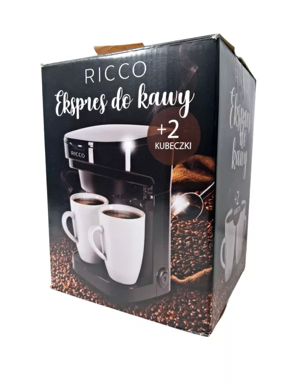 EKSPRES DO KAWY RICCO + DWA KUBECZKI CM1160-GS STAN IGŁA