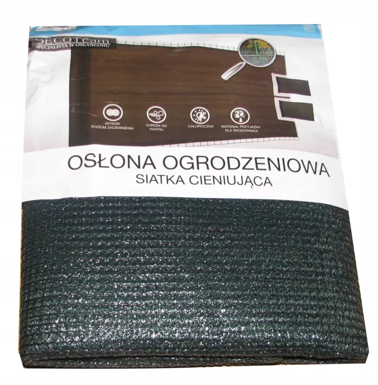 OSŁONA OGRODZENIOWA SIATKA CIENIUJĄCA DECOTEAM 1,50X10 M ZIELONA