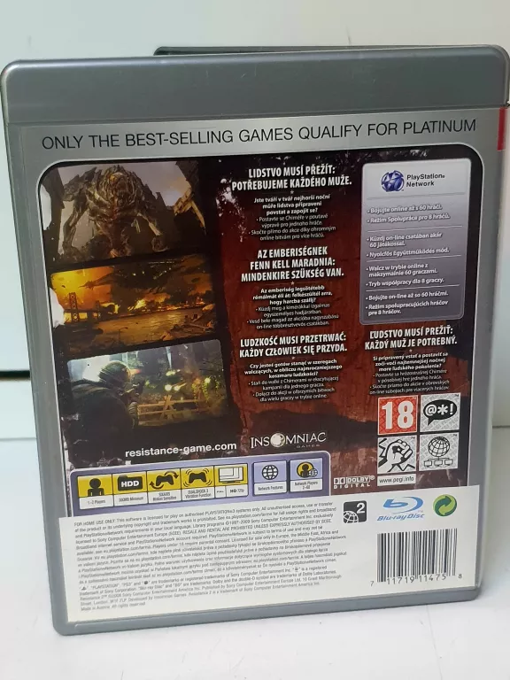GRA RESISTANCE 2 PS3