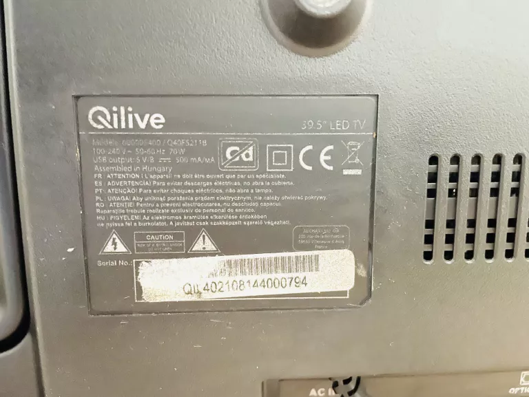 TELEWIZOR QILIVE Q40FS211B 39,5" SMART WI-FI DVB-T 2