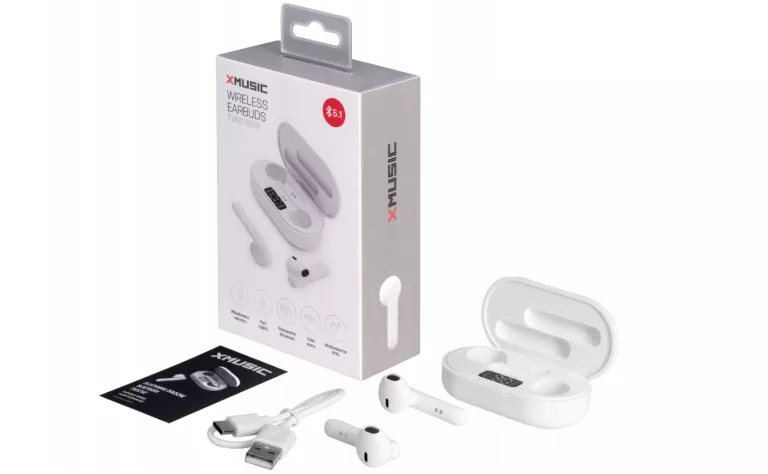 SŁUCHAWKI DOUSZNE XMUSIC TWS750W BIAŁY