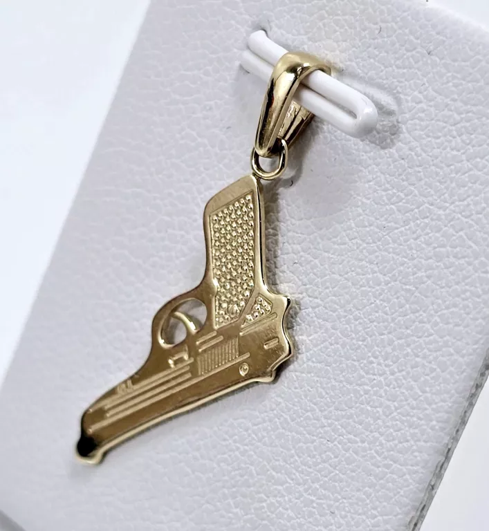 ZŁOTA ZAWIESZKA PISTOLET P:585 W:1,23G