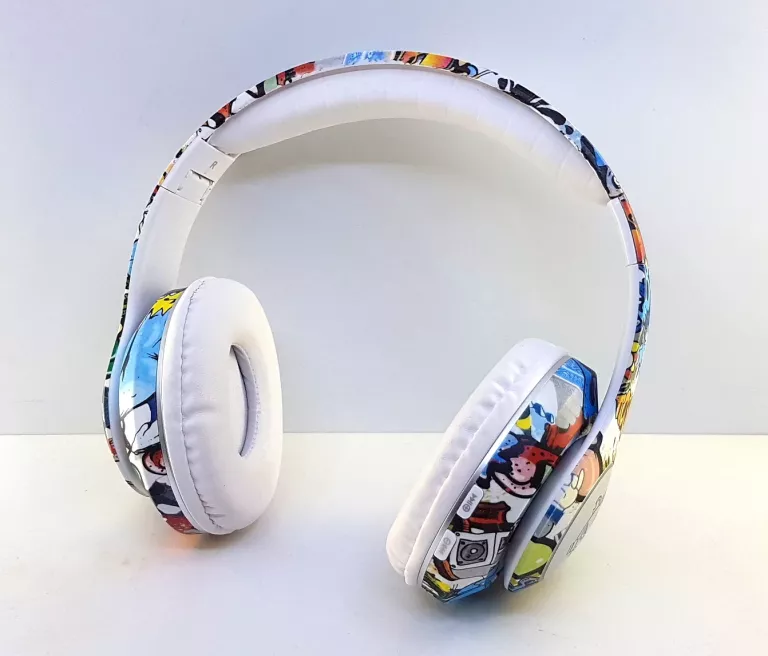 ŚWIECĄCE SŁUCHAWKI BLUETOOTH GRAFFITI BEZPRZEWODOWE NAUSZNE