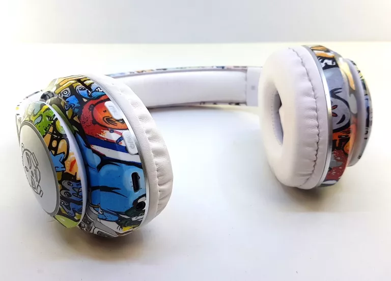 ŚWIECĄCE SŁUCHAWKI BLUETOOTH GRAFFITI BEZPRZEWODOWE NAUSZNE