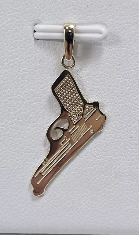 ZŁOTA ZAWIESZKA PISTOLET P:585 W:1,23G