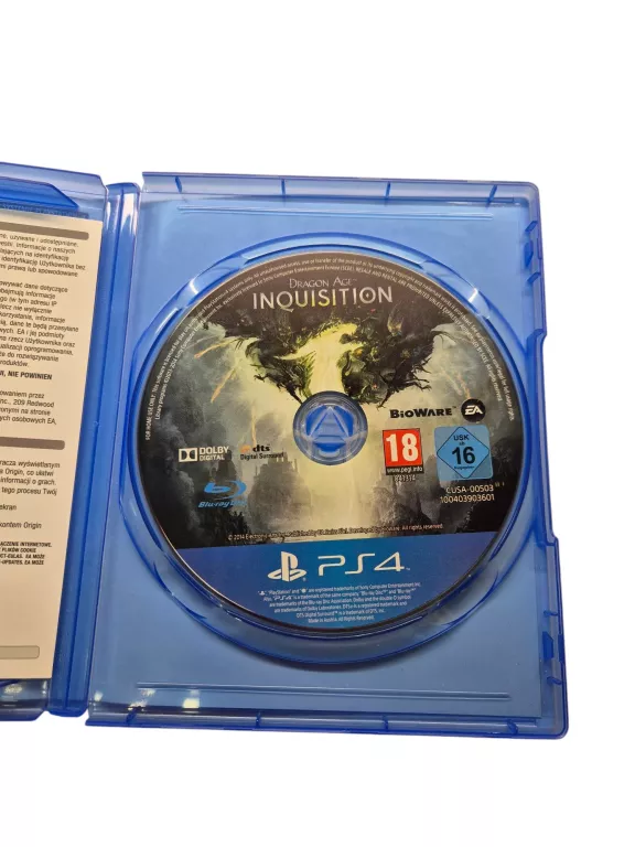 GRA PS 4 DRAGON AGE INKWIZYCJA