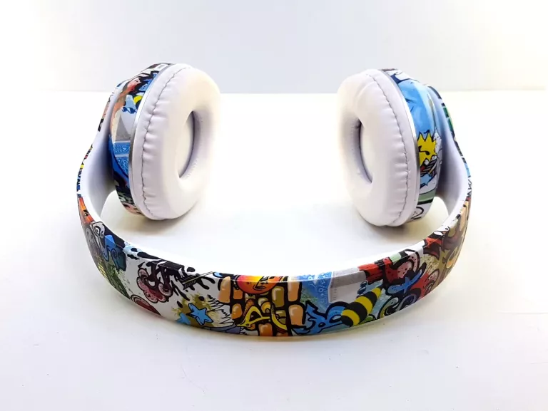 ŚWIECĄCE SŁUCHAWKI BLUETOOTH GRAFFITI BEZPRZEWODOWE NAUSZNE