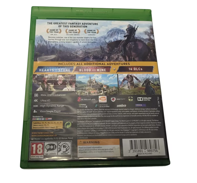 GRA XBOX ONE THE WITCHER 3 WILD HUNT