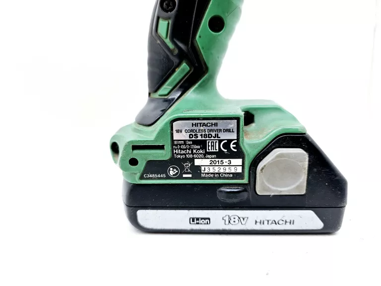 WIERTARKO-WKRĘTARKA AKUMULATOROWA HITACHI DS18DJL + 2X AKU + ŁAD