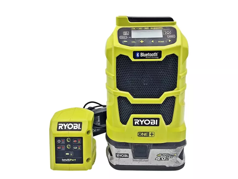 RADIO BUDOWLANE RYOBI R18R-0 + AKU 4AH + ŁADOWARKA
