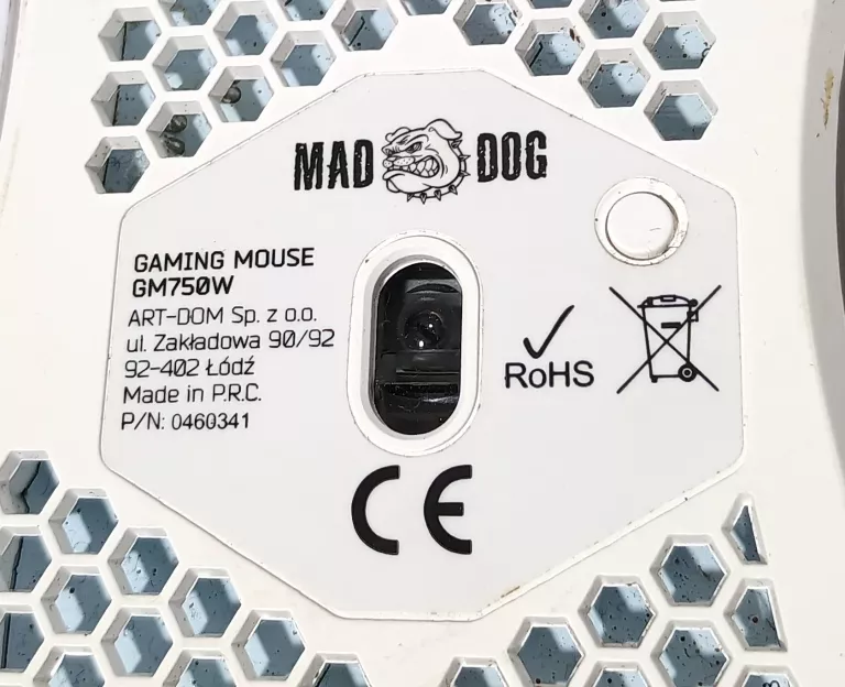 MYSZ GAMINGOWA MAD DOG GM750W BIAŁA