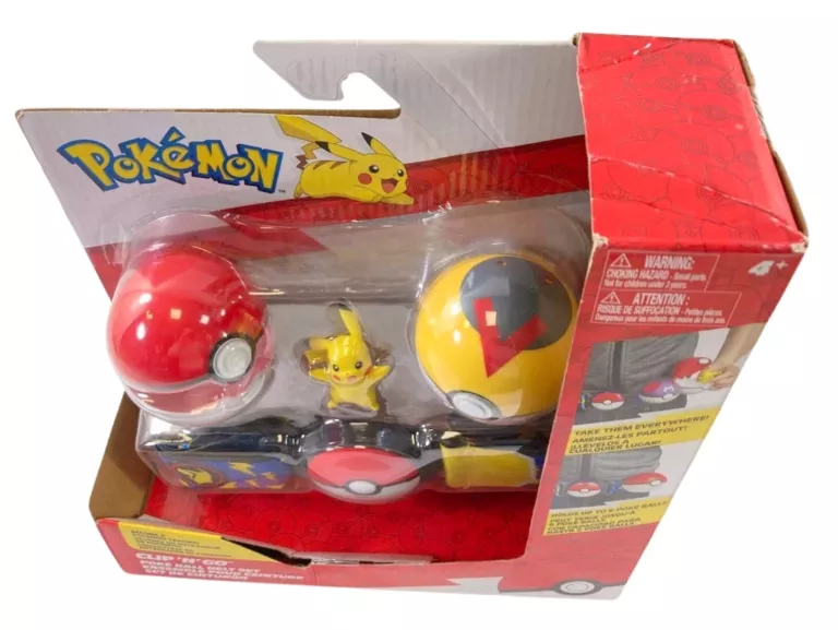 POKEMON CLIP N GO PAS PIKACHU SERIA 14, FIGURKA PLUS 2 X POKEBALL