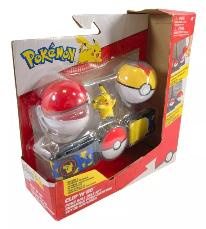 POKEMON CLIP N GO PAS PIKACHU SERIA 14, FIGURKA PLUS 2 X POKEBALL