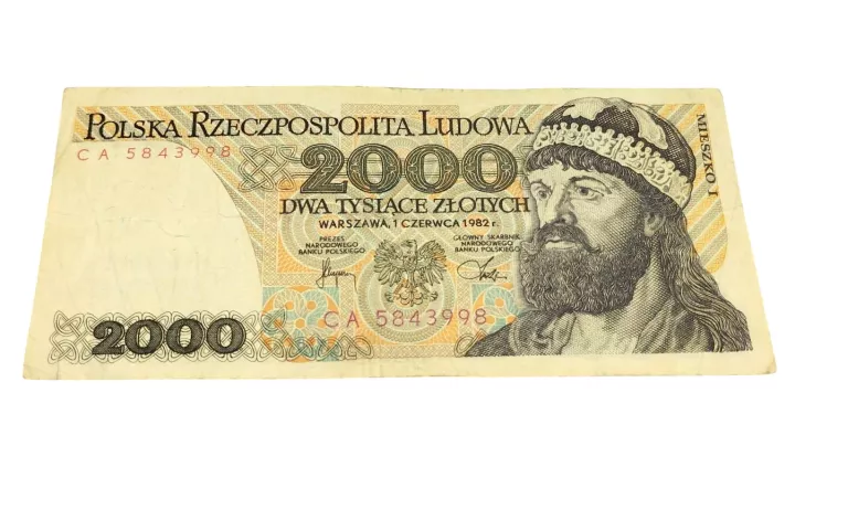 BANKNOT 2000 ZŁ Z 1982R. SERIA: CA5843998