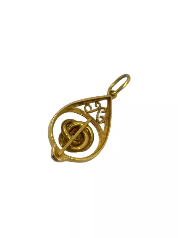ZŁOTA ZAWIESZKA DIAMENT 585 0,06 CT CERTYFIKAT 2,25G