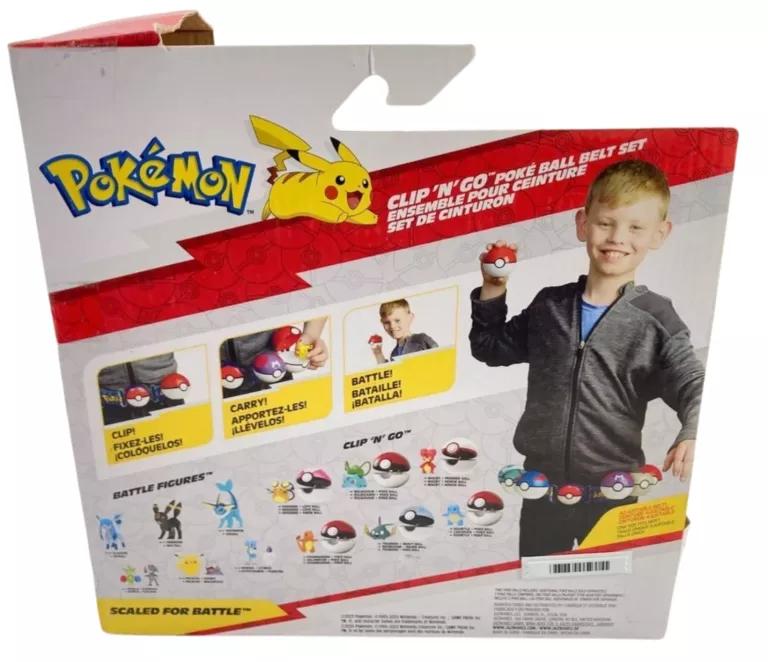 POKEMON CLIP N GO PAS PIKACHU SERIA 14, FIGURKA PLUS 2 X POKEBALL