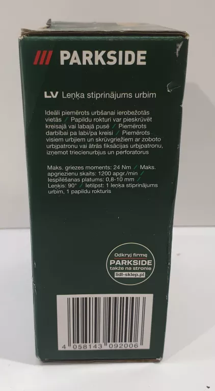 PARKSIDE NASADKA KĄTOWA DO WIERTARKI PBMS 5 PRZYSTAWKA 90° DO WIERCENIA