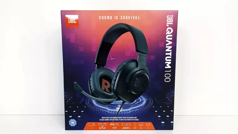 SŁUCHAWKI PRZEWODOWE JBL QUANTUM 100 / KOMPLET