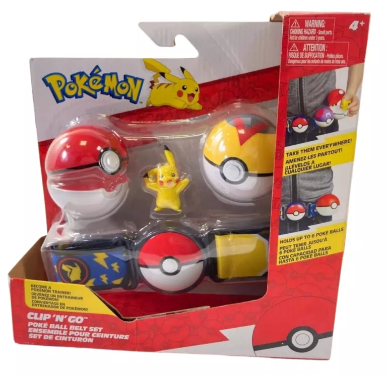 POKEMON CLIP N GO PAS PIKACHU SERIA 14, FIGURKA PLUS 2 X POKEBALL