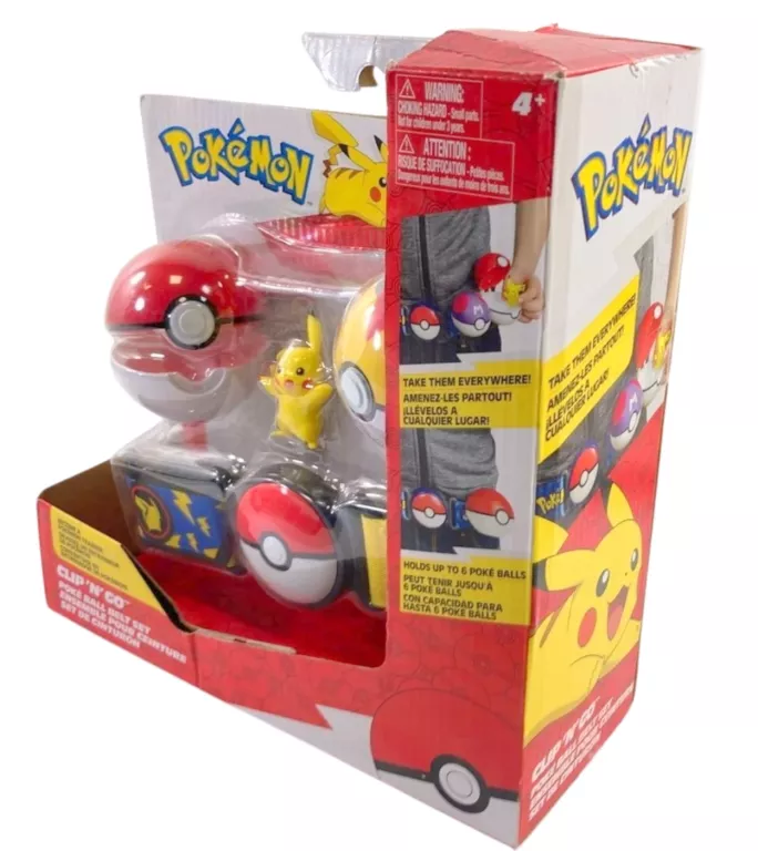 POKEMON CLIP N GO PAS PIKACHU SERIA 14, FIGURKA PLUS 2 X POKEBALL