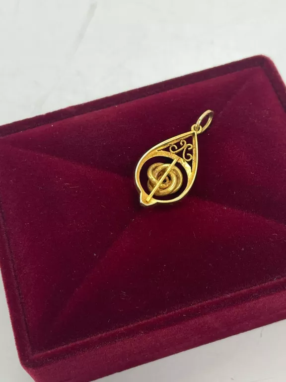 ZŁOTA ZAWIESZKA DIAMENT 585 0,06 CT CERTYFIKAT 2,25G