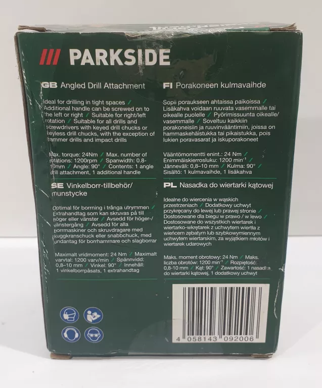 PARKSIDE NASADKA KĄTOWA DO WIERTARKI PBMS 5 PRZYSTAWKA 90° DO WIERCENIA