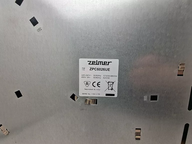PŁYTA GRZEWCZA ZELMER ZPC6026UE