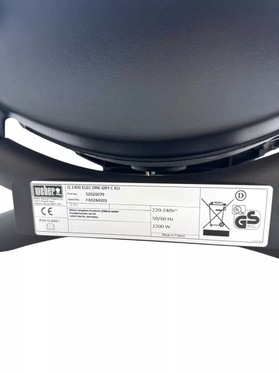 GRILL ELEKTRYCZNY WEBER Q1400