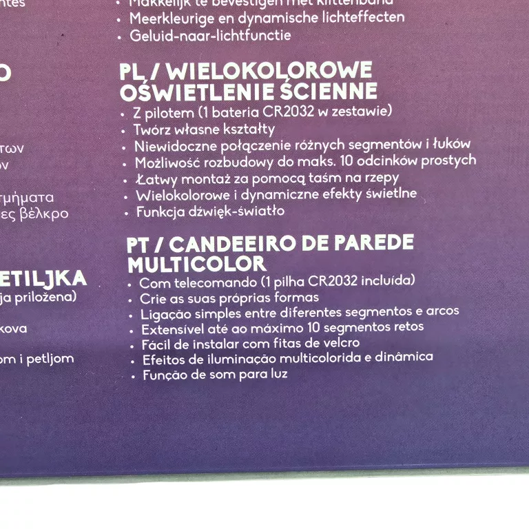 LAMPKA ŚCIENNA RGB WIELOKOLOROWA PILOT APLIKACJA RÓŻNE KSZTAŁTY
