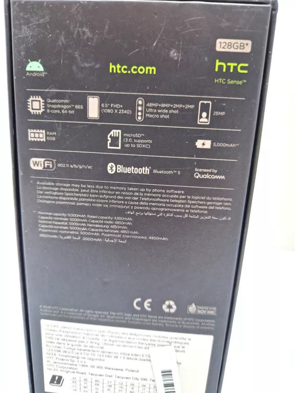 SMARTFON HTC DESIRE 20 PRO 6 GB / 128 GB 4G (LTE) CZARNY