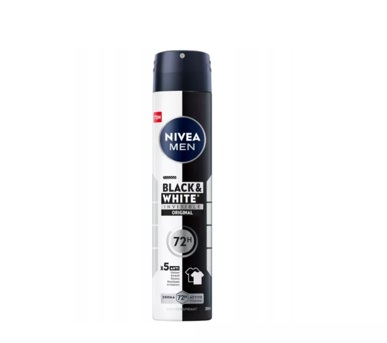 NIVEA MEN BLACK WHITE ANTYPERSPIRANT W SPRAYU MĘSKI POD PACHY 72H 200ML
