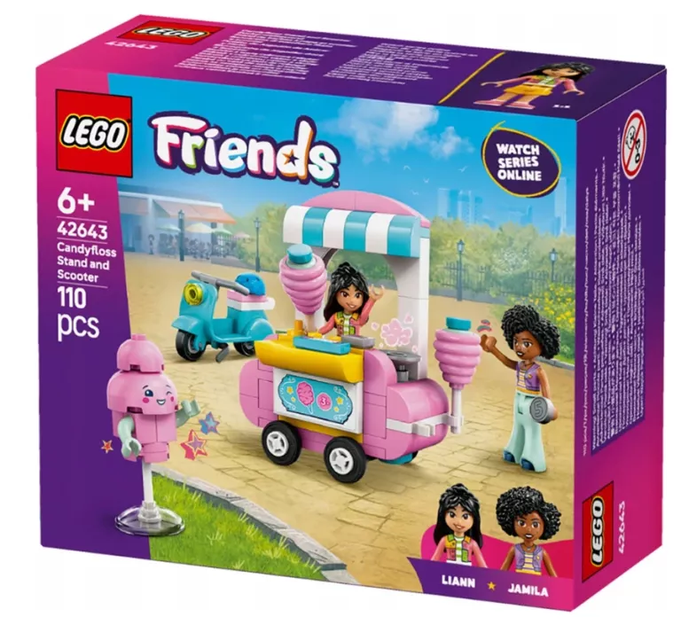LEGO FRIENDS 42643 STOISKO Z WATĄ CUKROWĄ I SKUTER FABRYCZNIE ZAPAKOWANE