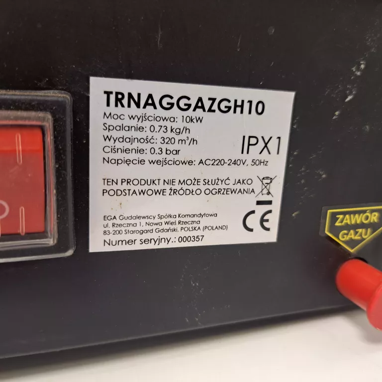 NAGRZEWNICA GAZOWA TRESNAR 10KW