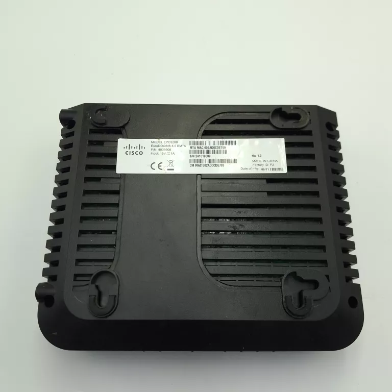 MODEM KABLOWY CISCO EPC3208 EURODOCSIS 3.0 / ETHERNET X1