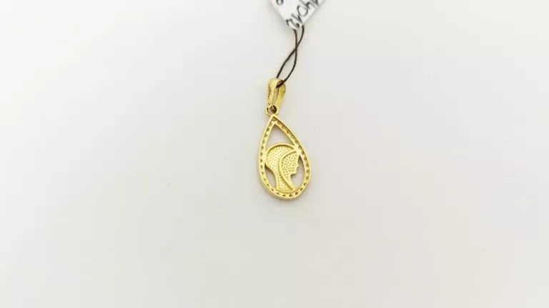 ŚLICZNY ZŁOTY MEDALIK CYRKONIE 585 1,13G