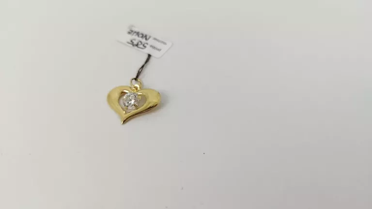 ZŁOTA PRZYWIESZKA SERCE CYRKONIE 585  0,60G