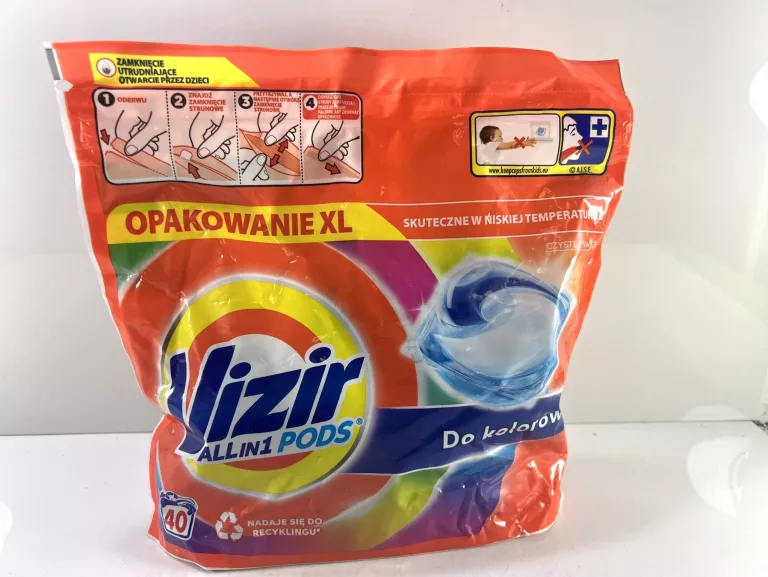 KAPSUŁKI DO PRANIA KOLORÓW VIZIR ALL IN 1 KOLOR OPAKOWANIE XL 40 SZT