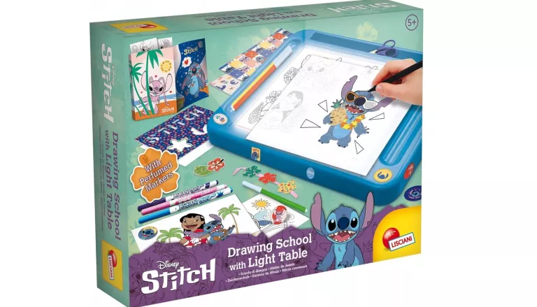 NIESAMOWITA STITCH SZKOŁA RYSOWANIA Z TABLICĄ LED PODŚWIETLENIE STAN IDEAŁ