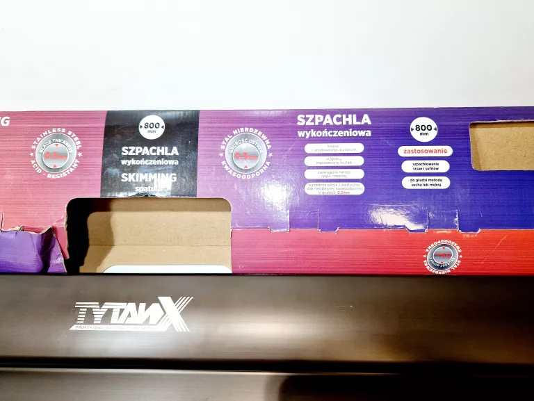 SZPACHLA WYKOŃCZENIOWA ALUMINIOWA TYTANX 800 MM