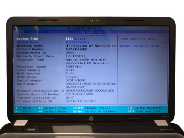 LAPTOP HP PAVILION G7 AMD A6-3420M 6 GB RAM + ZASILACZ