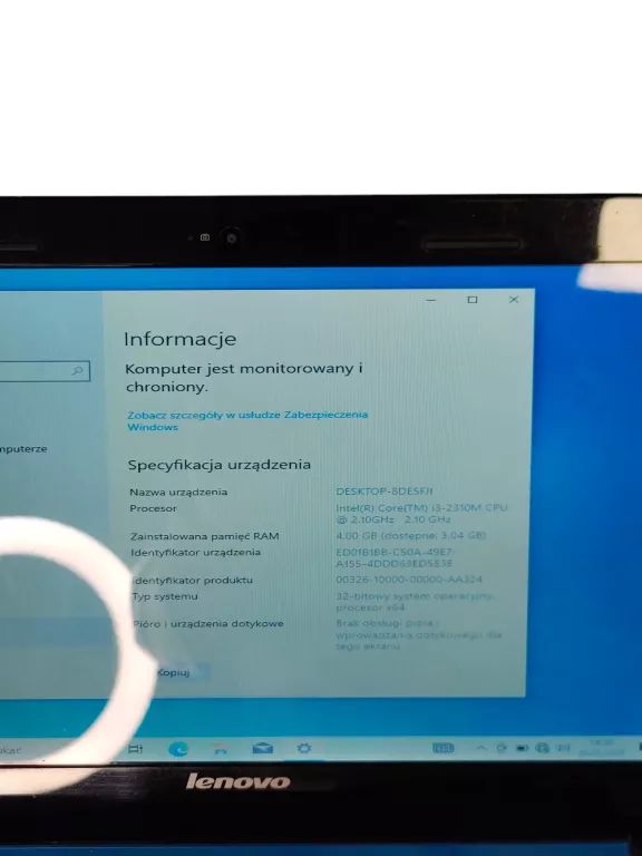 LAPTOP LENOVO IDEAPAD Z370 I3-2310 4/256 GB SSD