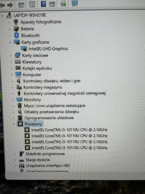 LAPTOP HP 15-DW1000NW 15.6" I3-10110U/8RAM/256SSD/WIN11 WARTO/OKAZJA