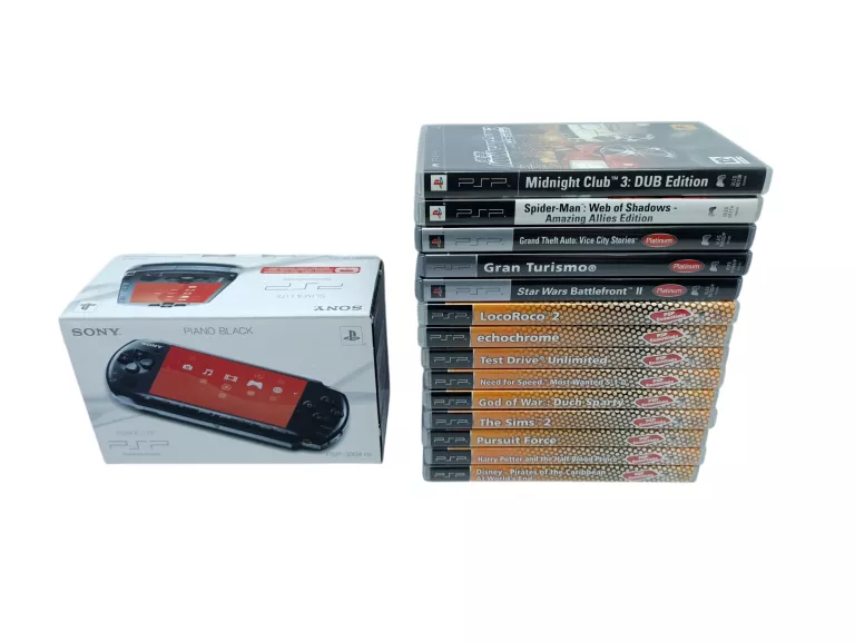 SONY PSP SLIM 3004 PLAYSTATION PORTABLE BOGATY ZESTAW 14 GIER