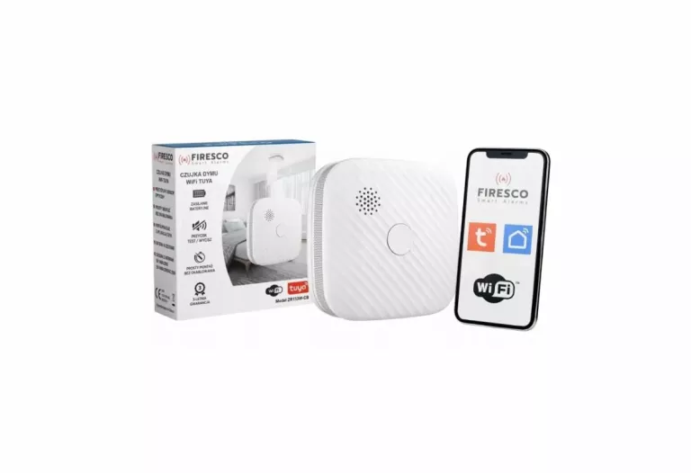 CZUJNIK DYMU POŻARU OGNIA BEZPRZEWODOWY WIFI TUYA APLIKACJA