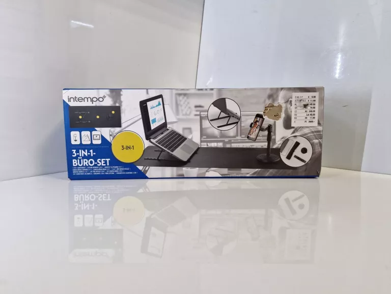 INTEMPO 3W1 PODKŁADKA STOJAK NA TELEFON STOJAK NA LAPTOP TABLET