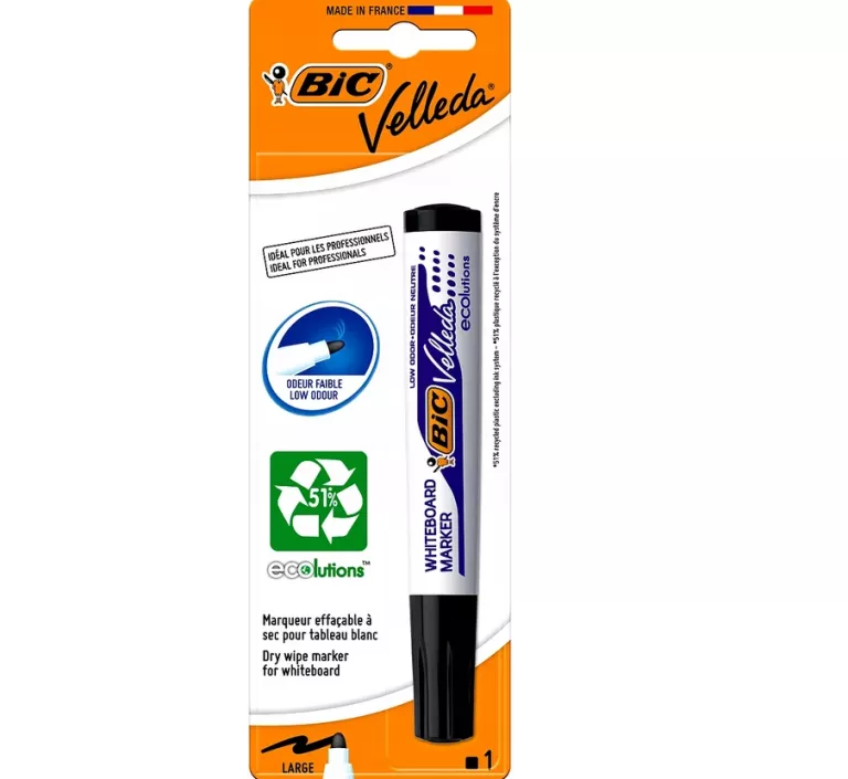 BIC VELLEDA ECOLUTIONS 1701 MARKER SUCHOŚCIERALNY CZARNY BLISTER 1SZT