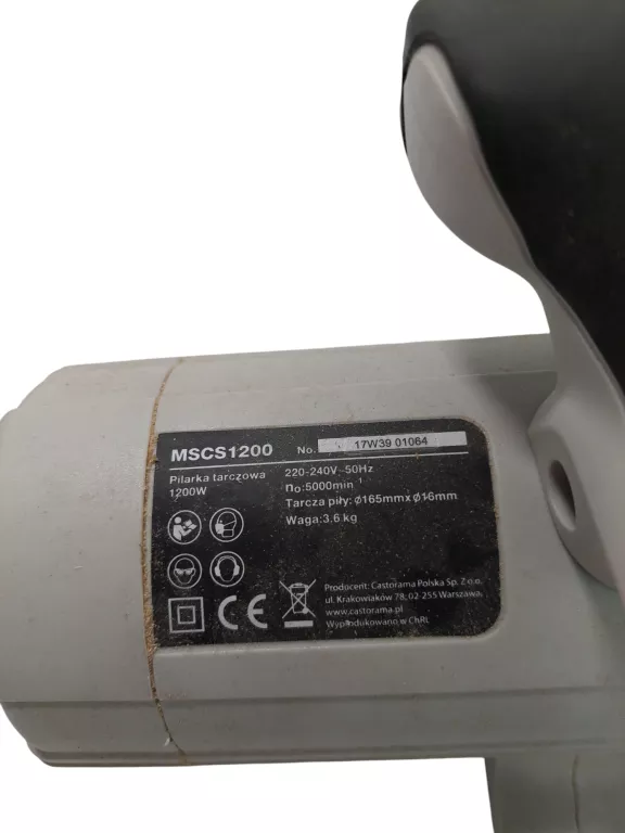 PILARKA TARCZOWA MACALLISTER 165 MM 1200 W