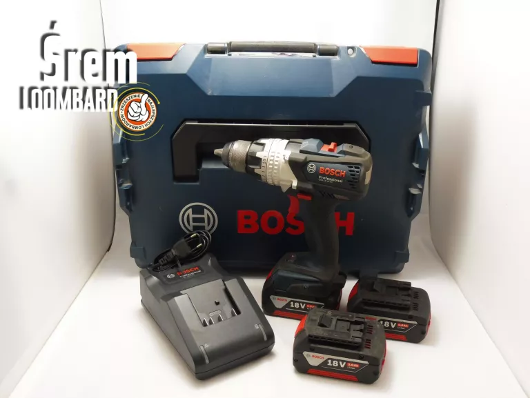 WKRĘTARKA BOSCH PROFESSIONAL GSR 18 VE-EC, 3 AKU, ŁAD, WALIZKA, BDB STAN!
