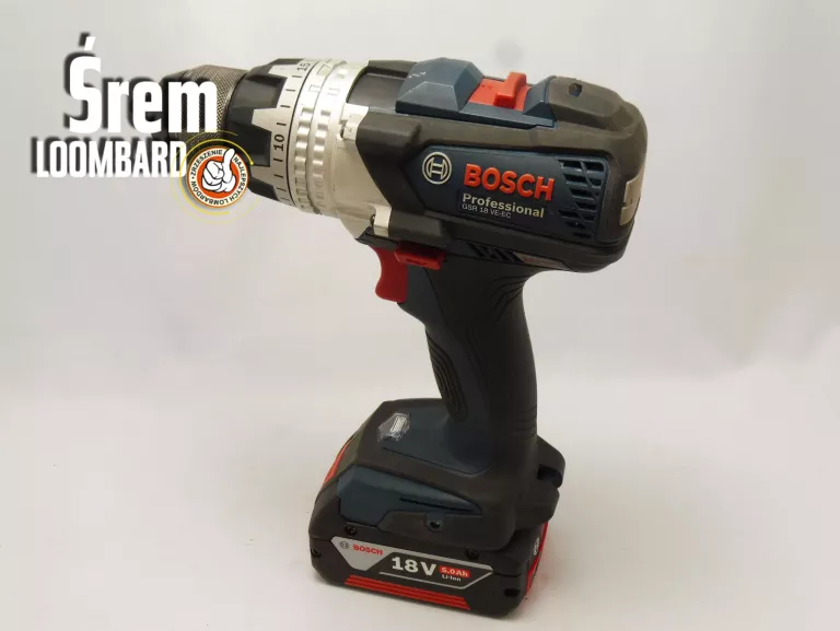 WKRĘTARKA BOSCH PROFESSIONAL GSR 18 VE-EC, 3 AKU, ŁAD, WALIZKA, BDB STAN!