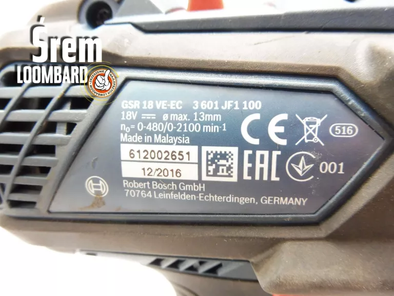 WKRĘTARKA BOSCH PROFESSIONAL GSR 18 VE-EC, 3 AKU, ŁAD, WALIZKA, BDB STAN!